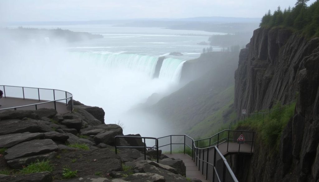 bezpieczeństwo przy wodospadzie niagara